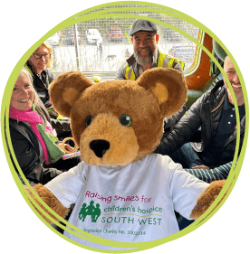 Passengers on the train with 'Buddy'